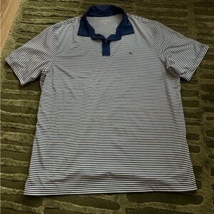 Vineyard Vines Navy and White Striped Polo Shirt